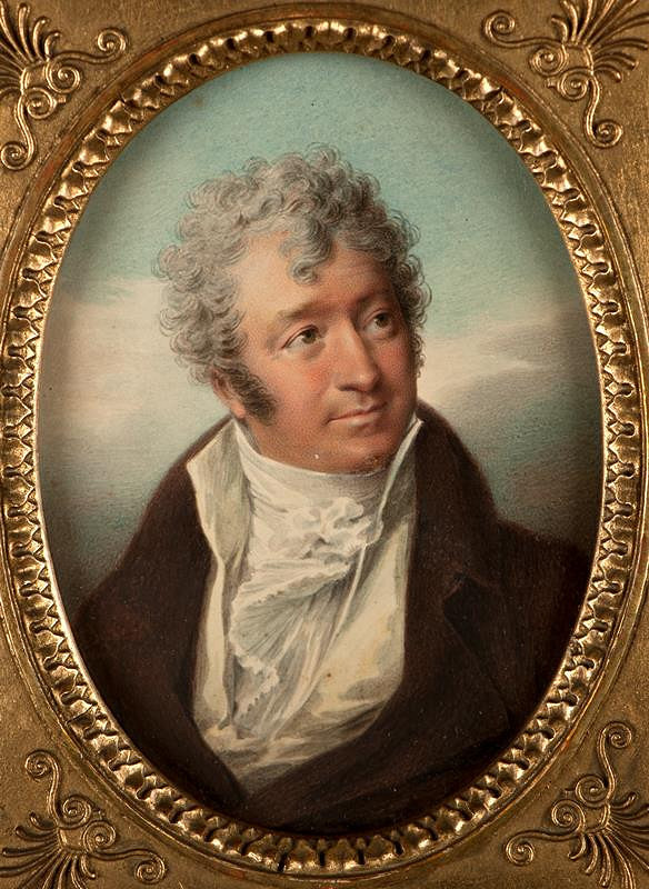 Carl Hummel-Bourdon – Podobizna muže v hnědém kabátě (Portrét knížete Schwarzenberga)