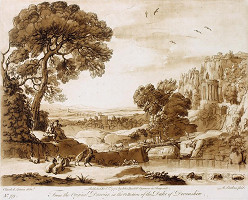 Richard Earlom – Romantická krajina se stádem 