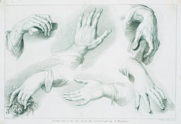 Giovanni Battista (Giuseppe ) Cipriani – Studie ruky