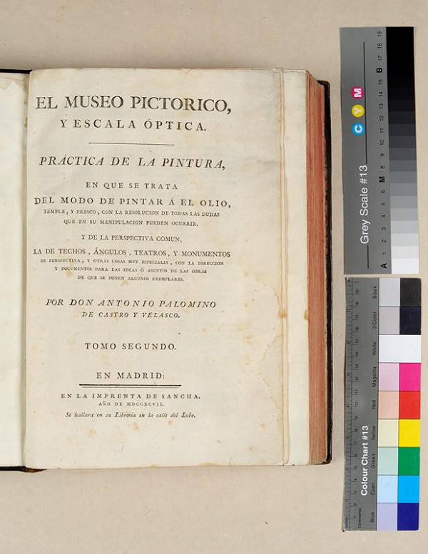 Antonio Palomino de Castro y Velasco – El museo pictorico, y escala óptica. Práctica de la pintura. Tomo segundo