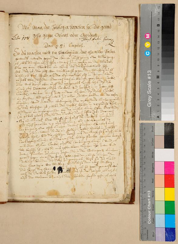 František Antonín Grimm – Wie man die horologia machen sol, die gerad gehn gegen Orint oder Occident 