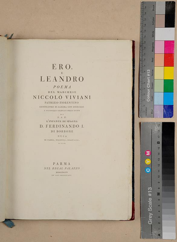 Giambattista Bodoni, Vincenzo Monti, Niccolo Viviani – Ero e Leandro. Poema