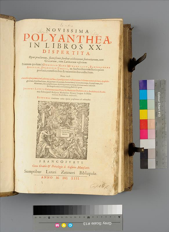 Joseph Lang, Lazarus Zetzner – Novissima Polynathea in libros XX dispertita