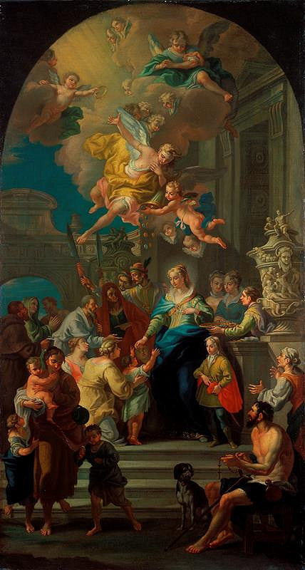 Daniel Gran - kopista – Sv. Alžběta Portugalská podílí chudé