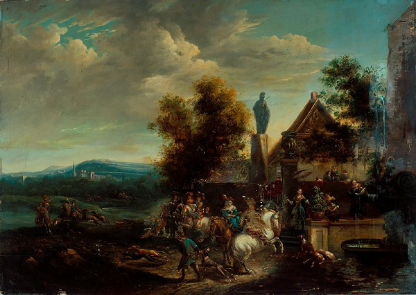 neznámý malíř flámský – Lovecká scéna 