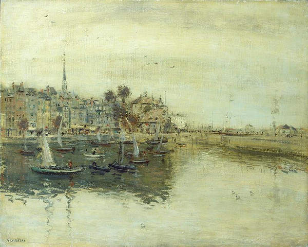 Jean François Raffaelli – Francouzský přístav s plachetnicemi