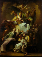 Franz Sigrist st. – Sv. Blažej se skupinou prosebníků 