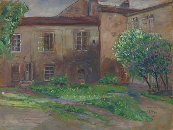 Stanislav Hlavsa – Pohled do dvora čp. 468 a 469 na Malé Straně (tzv. Nostický dvůr, jízdárna) 