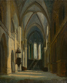 Ferdinand Lepié – Gotický chrámový interiér 