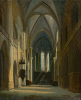 Ferdinand Lepié – Gotický chrámový interiér 