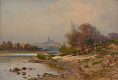 Karel Liebscher – Vltavský břeh u Bubnů 