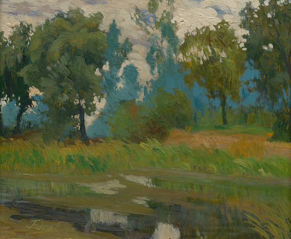 Jindřich Fürst – Slepé rameno Vltavy ve Stromovce 