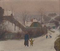 Josef Multrus – Pohled do ulice Ke Hřbitovu v Hlubočepích 