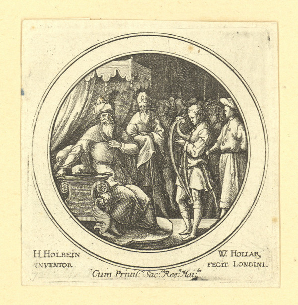 Václav Hollar – David před Saulem, podle Hanse Holbeina