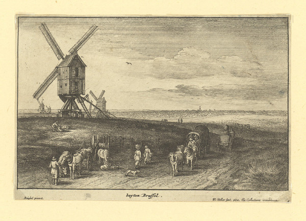 Václav Hollar – Čtyři větrné mlýny, podle Brueghela