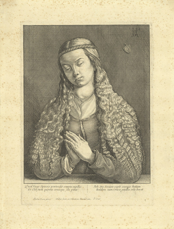Václav Hollar – Dívka s rozpuštěnými vlasy, podle Albrechta Dürera