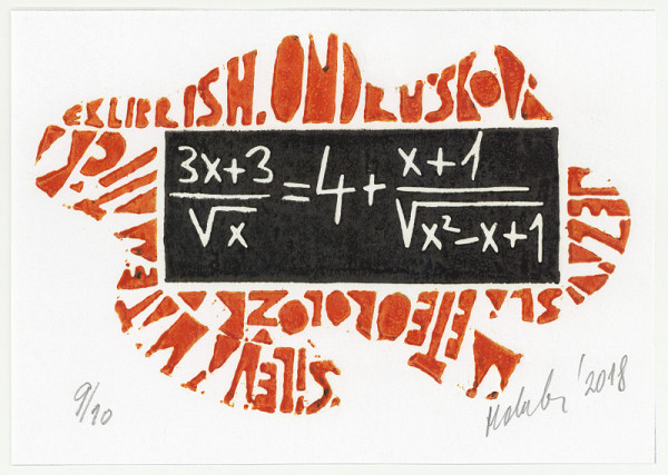 Bohdana Holubcová – Ex libris Helena Ondrušková, Rovnice