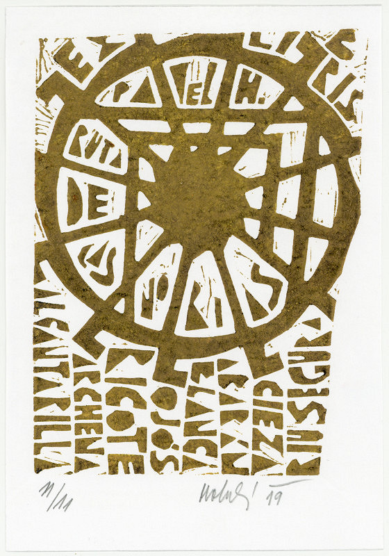 Bohdana Holubcová – Ex libris Pavel H. (Pavel Holubec), Vodní kolo