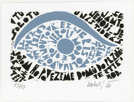 Bohdana Holubcová – Ex libris Olga Vohnoutová, Modré oko 