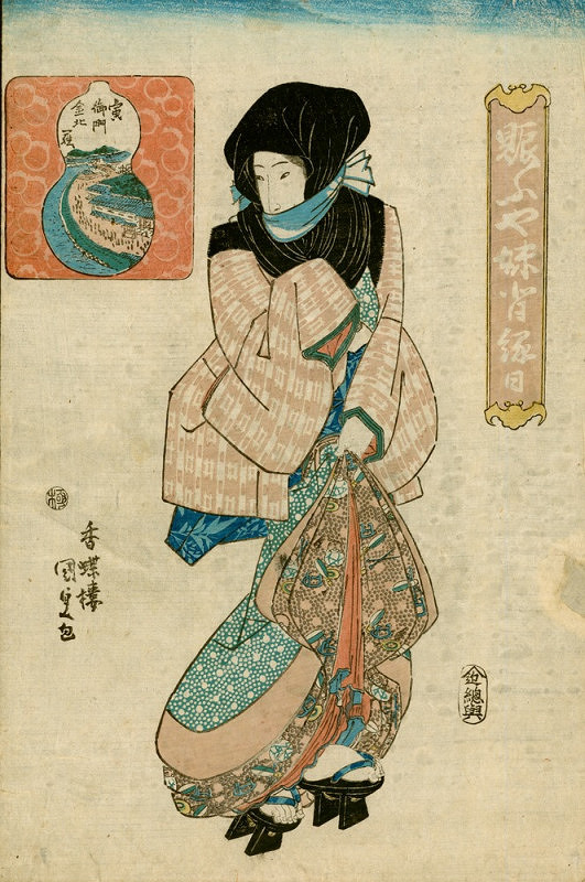 Utagawa Kunisada – Cesta do chrámu