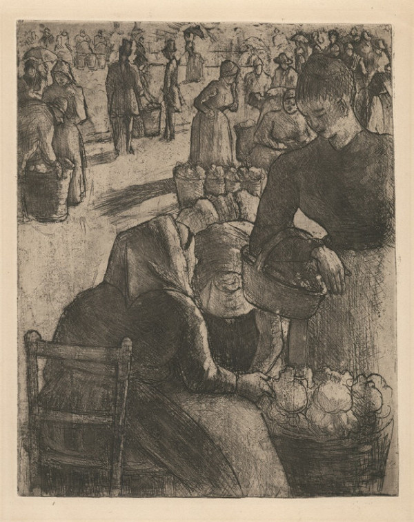 Camille Pissarro – Zeleninový trh v Pontoise 