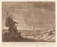 Richard Earlom – Plachetnice v bouři (podle Claude Lorraina) 