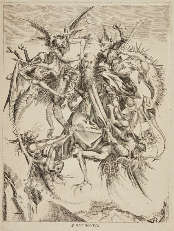 Martin Schongauer – Pokušení svatého Antonína 