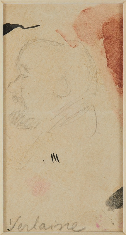 Karel Hlaváček – Náčrt portrétu Paula Verlaina