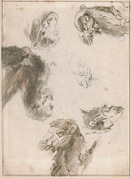 Gerbrand van den Eeckhout – Šest studií hlav velblouda 