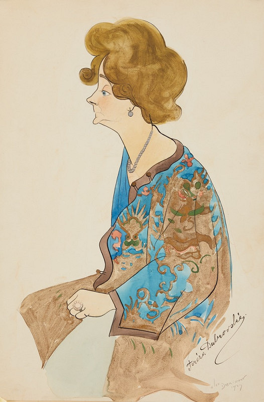 Aleksander Christov Dobrinov – Karikatura Terezy Koseové-Dubrovské 