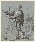 Jacques de Gheyn – Muž nesoucí páva na míse 