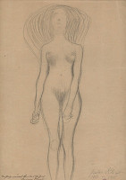 Gustav Klimt – Akt stojící dívky 