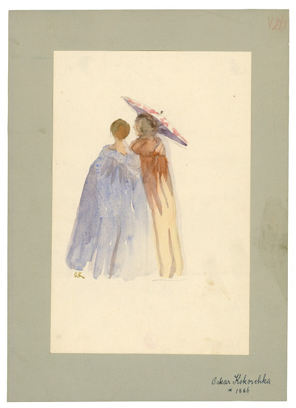 Oskar Kokoschka – Dvě ženy v koupacích pláštích