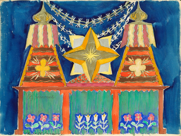 Zbigniew Pronaszko – Scénický návrh k pastýřské hře Szopka 