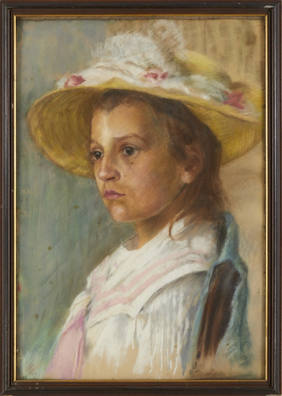 Hermína Schlägerová – Podobizna děvčátka v slaměném klobouku