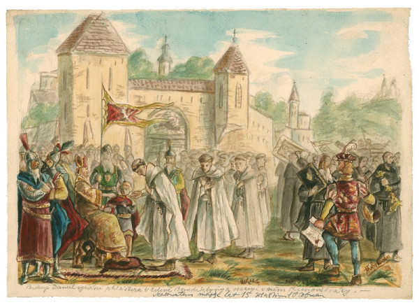 Wlastimil Hofman – Biskup Daniel vyhání z kláštera želivského benediktiny a dosazuje tam premonstráty 