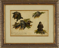 Ilja Jefimovič Repin – Dobývání pařezů (studie ke Křížovému procesí) 