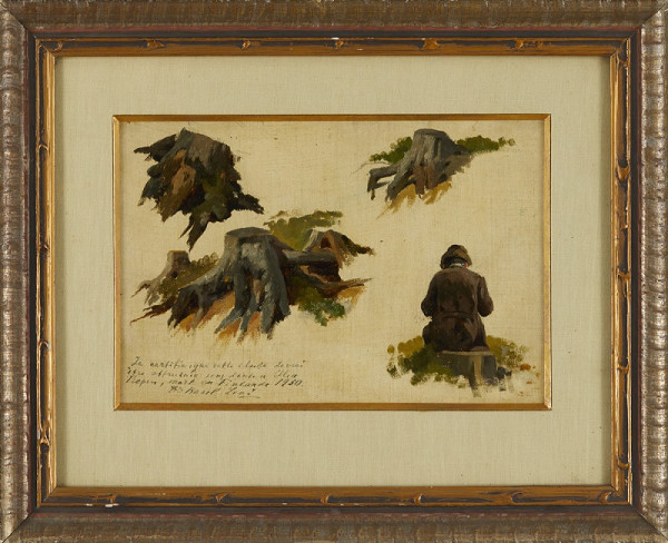 Ilja Jefimovič Repin – Dobývání pařezů (studie ke Křížovému procesí) 