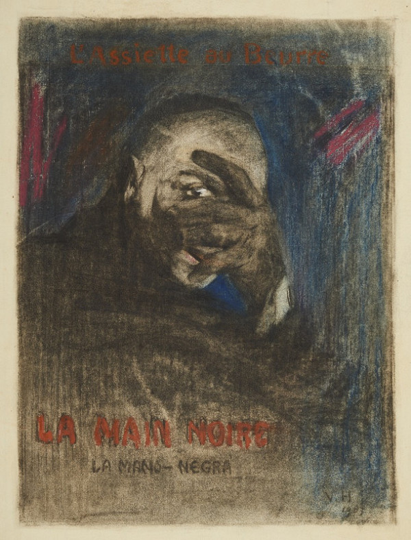 Václav Hradecký – La mano negra (návrh na obálku časopisu LʼAsiette au beurre)