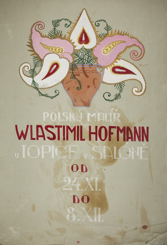 Wlastimil Hofman – Návrh plakátu pro vlastní výstavu u Topiče 