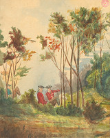 Viktor Foerster – Rokokoví jezdci mezi listnatým stromovím 