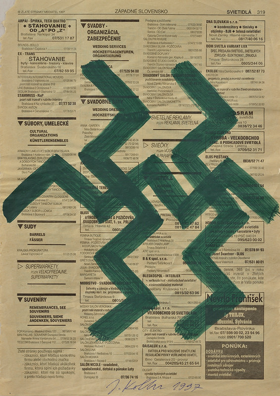 Július Koller – Zlaté stránky - Cik Cak kultúrna situácia II. 