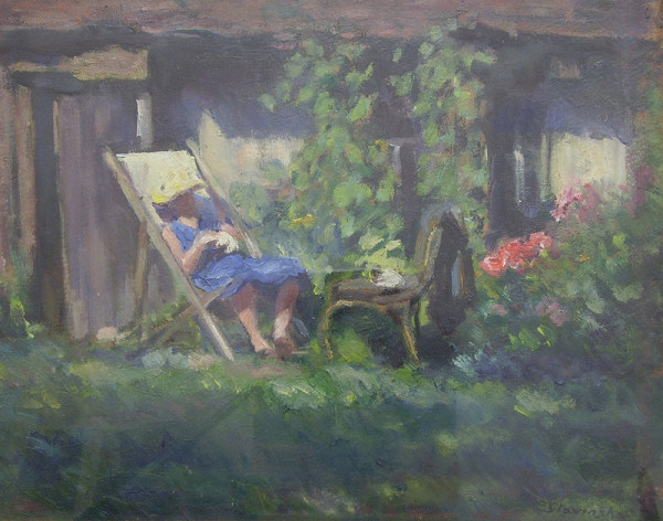 Irena Slavinská – Oddych v záhrade
