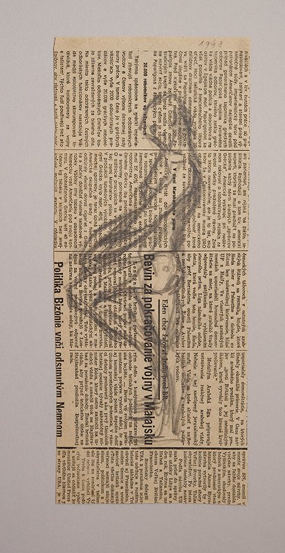 Ján Koniarek – Štúdia stojaceho mužského aktu II. 