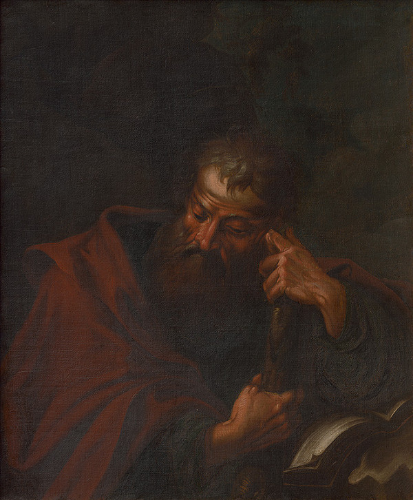 Stredoeurópsky maliar z 2. polovice 18. storočia – Portrét zadumaného muža