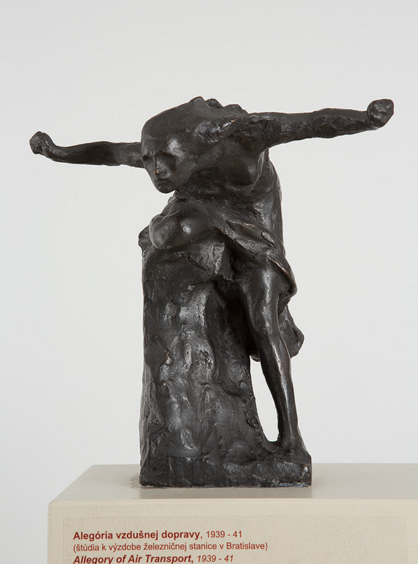 Ján Koniarek – Figurálna štúdia ženy - alegória leteckej dopravy 