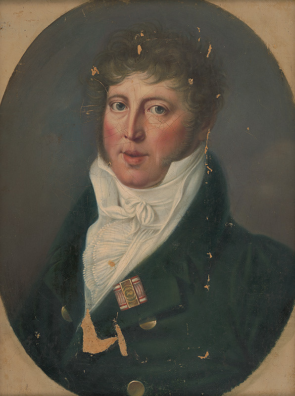 Stredoeurópsky maliar z 1. štvrtiny 19. storočia – Portrét mladého muža