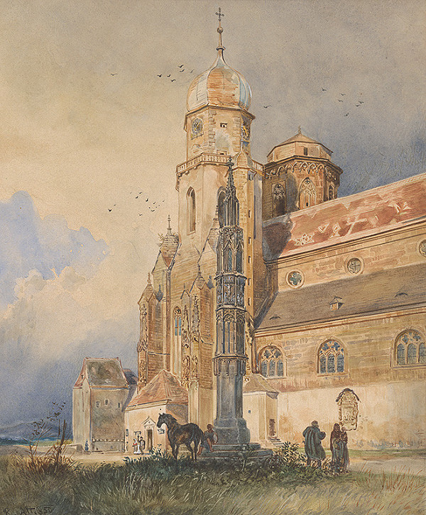 Rudolf Alt – Chrám v Klosterneuburgu 