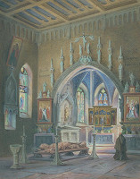 Willibald Richter – Interiér kniežacej kaplnky kláštora Lichtenthal 