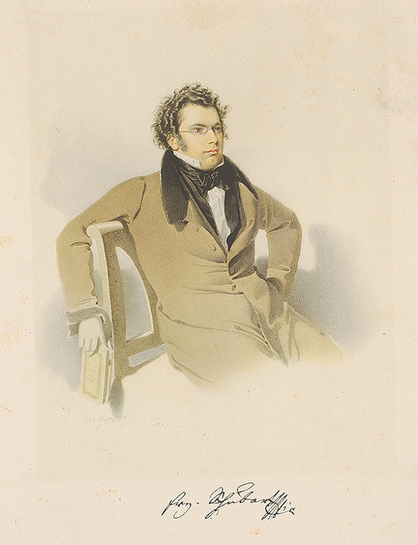 Wilhelm August Rieder – Portrét Franza Schuberta